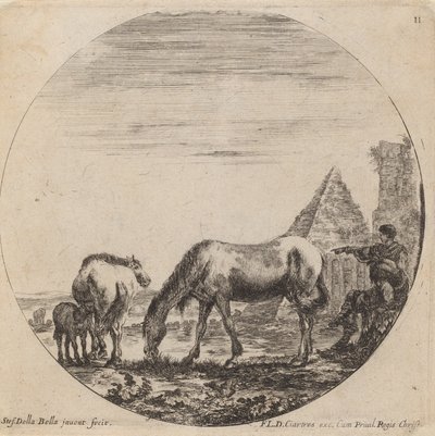 Pyramid of Caius Cestius, 1646 by Stefano della Bella