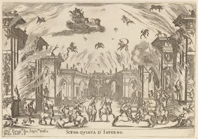 Fifth Scene of Hell by Stefano della Bella