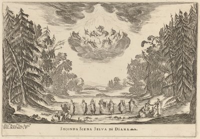Second Scene of the Forest of Diana by Stefano della Bella