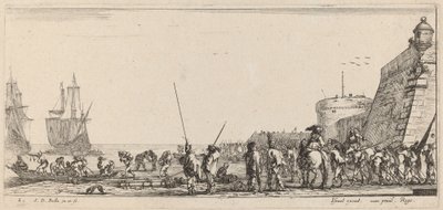 Soldiers Overseeing Embarkation, 1644 by Stefano della Bella