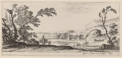 Travelers Fording a Stream by Stefano della Bella
