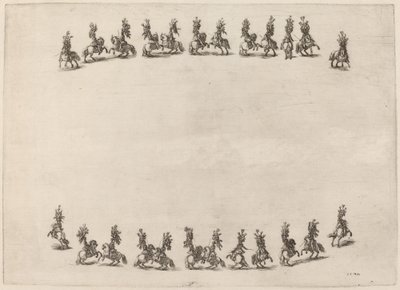 Twenty-Four Cavorting Cavaliers, 1652 by Stefano della Bella