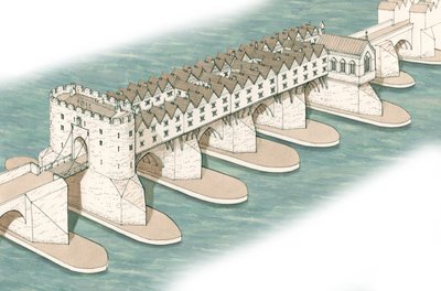 Central Part of Old London Bridge by Stephen Conlin
