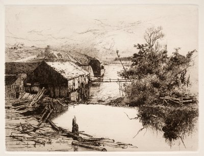Mills at Mispek, N.B., 1884 by Stephen Parrish