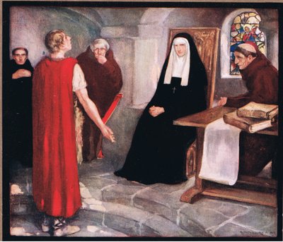 Caedmon before Saint Hilda by Stephen Reid