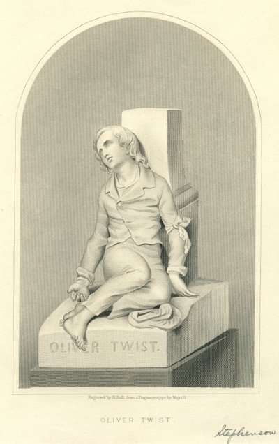 Oliver Twist Sculpture (engraving) by Stephenson (after)