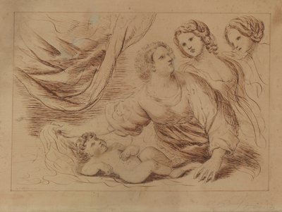 Infant and Three Women by Stevens