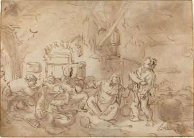 Brawl in an Inn by Style of Adriaen van Ostade