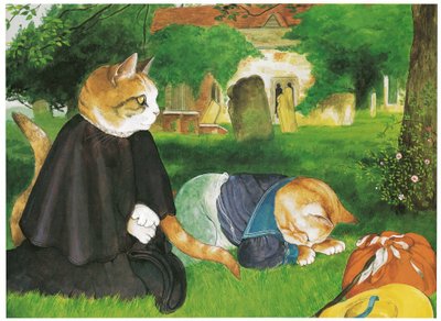 Illustration from Pre-Raphaelite Cats by Susan Herbert