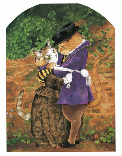 Illustration from Pre-Raphaelite Cats by Susan Herbert