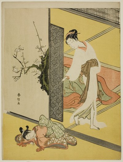 A Courtesan Catching Her Attendant Sleeping by Suzuki Harunobu