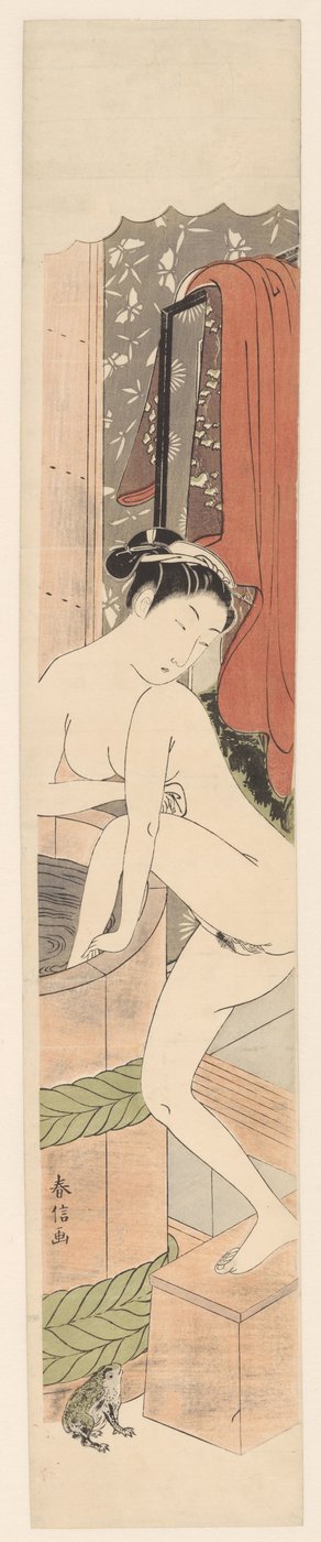 Bathing Woman by Suzuki Harunobu