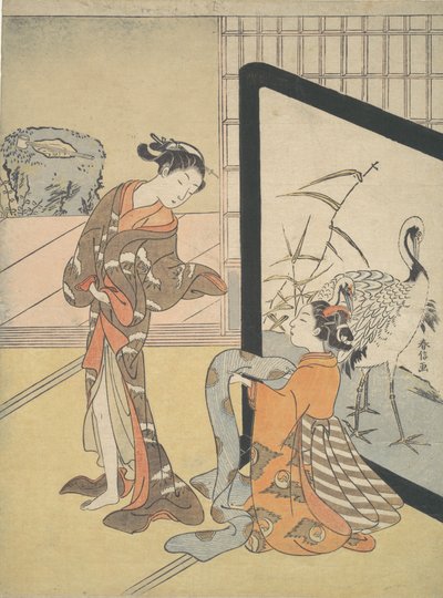 Courtesan and Shinzo by Suzuki Harunobu