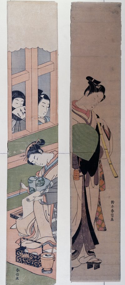 Courtesans, by Suzuki Harunobu, Japan by Suzuki Harunobu