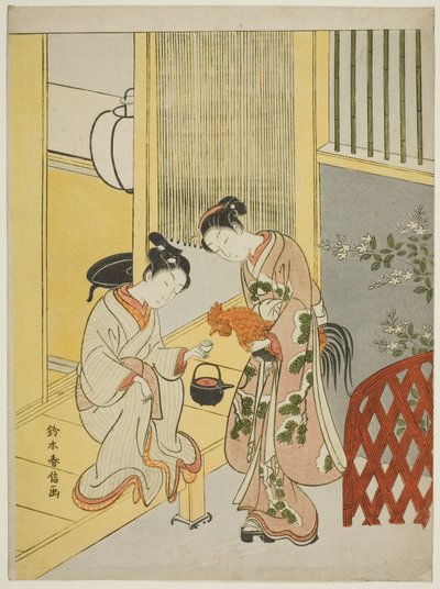 Delaying the Announcement of Dawn by Suzuki Harunobu