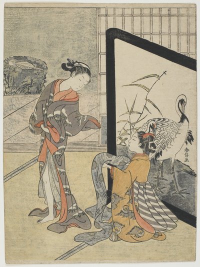 Getting Dressed by Suzuki Harunobu