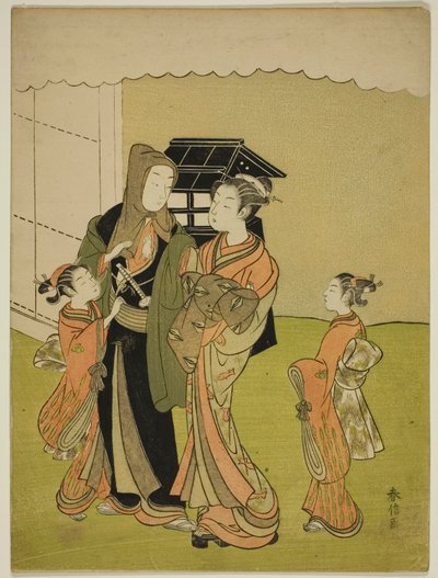 Lovers Parting in the Morning by Suzuki Harunobu