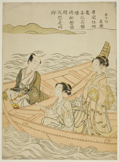 Meeting on the River (Parody of Hakurakuten) by Suzuki Harunobu