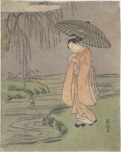 Parody of Ono no Tofu by Suzuki Harunobu