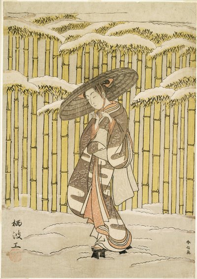 Passing the Bamboo Grove by Suzuki Harunobu