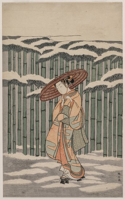 Passing the Bamboo Grove by Suzuki Harunobu