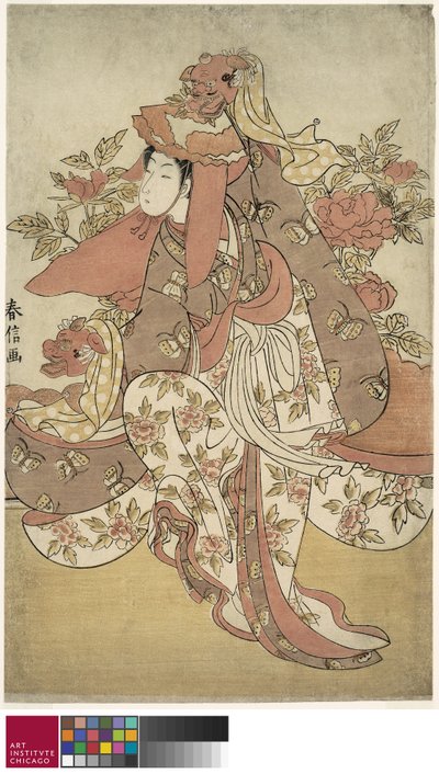 The Lion Dance by Suzuki Harunobu