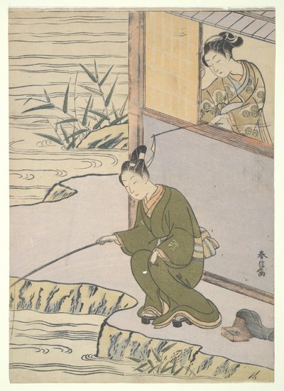 Tickling the Angler by Suzuki Harunobu