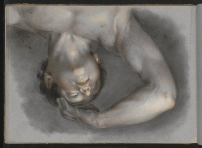 Upward Looking Naked Man by Sybrand Altmann