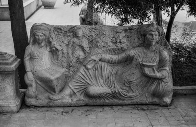 Sarcophagus Relief Depicting a Death Meal by Syrian