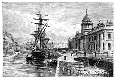 The Custom House, Dublin, Ireland, 1900 by T. Hart