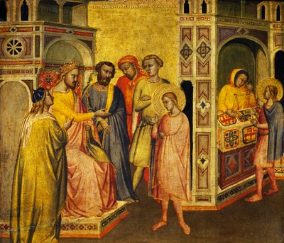 St Eligius before King Clothar by Taddeo Gaddi
