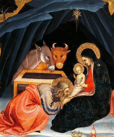 Adoration of Magi (detail) by Taddeo di Bartolo