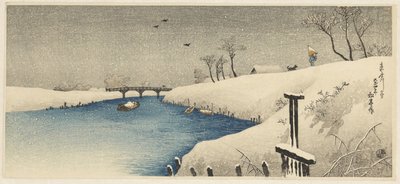 Snow on Ayase River by Takahashi Hiroaki