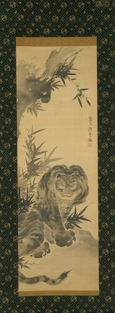 Tiger and Bamboo by Takaku Aigai