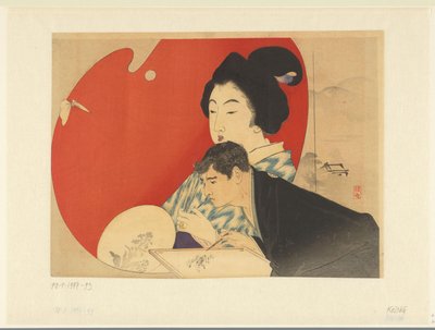 Painter in Front of a Painted Screen by Takeuchi Keishū