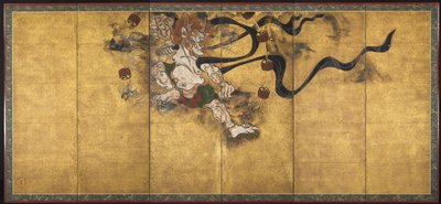 God of Thunder Raijin by Tawaraya Sotatsu