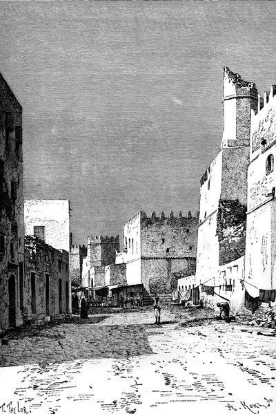 Leonec Street, Sfakes, North Africa, 1895 by Taylor