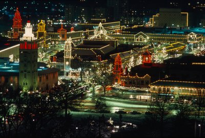 Christmas Lights at Night, Kansas City by Ted Spiegel