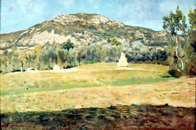 August in Pietramala by Telemaco Signorini