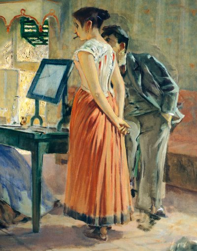 Morning Toilette by Telemaco Signorini