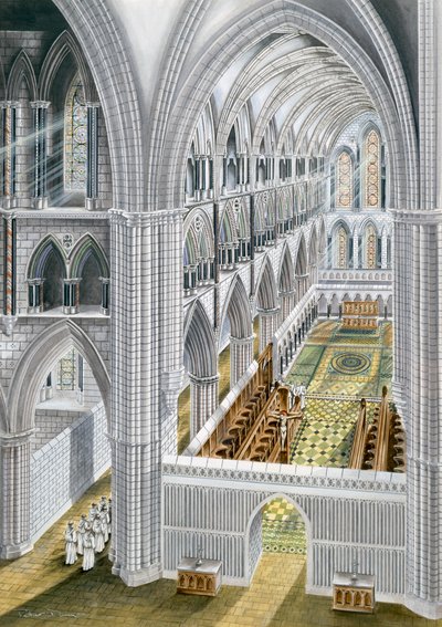 Rievaulx Abbey, Early 13th Century by Terry Ball