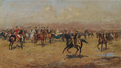 Military Parade before Emperor Franz Joseph I by Thaddäus Ajdukiewicz