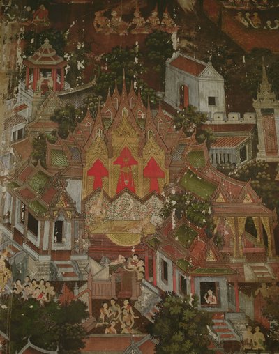 Birth of a Prince, Wat Suthat, Bangkok by Thai School