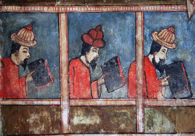 (detail) Chinese Merchants (mural) by Thai School