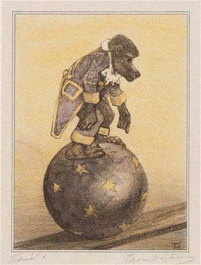 Monkey on a Ball by Theo van Hoytema (signed by artist)