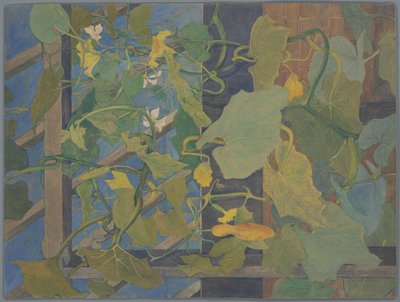 Greenhouse with Ornamental Gourds by Theo van Hoytema (signed by artist)