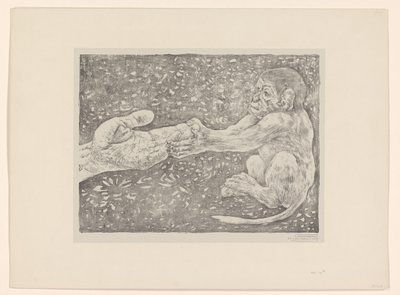 Monkey Grabbing an Outstretched Hand by Theo van Hoytema