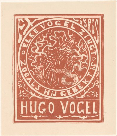 Ex Libris of Hugo Vogel by Theo van Hoytema
