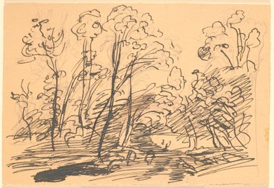 Forest Landscape with Slender Trees by Theodor Philipsen