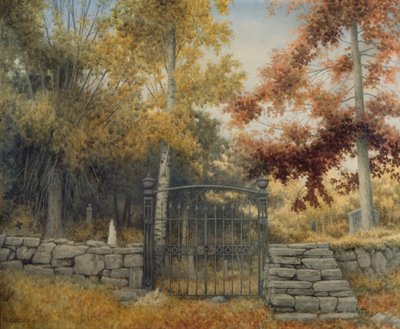 The Church Yard at Bråtebakken by Theodor Kittelsen